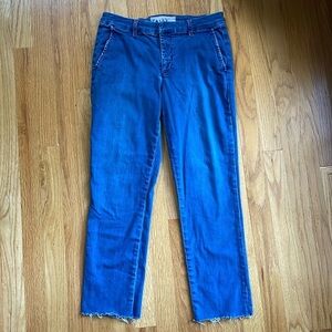 Frank & Eileen Wicklow Denim Blue Jeans Crop Chino 117409 Made USA Women 6
